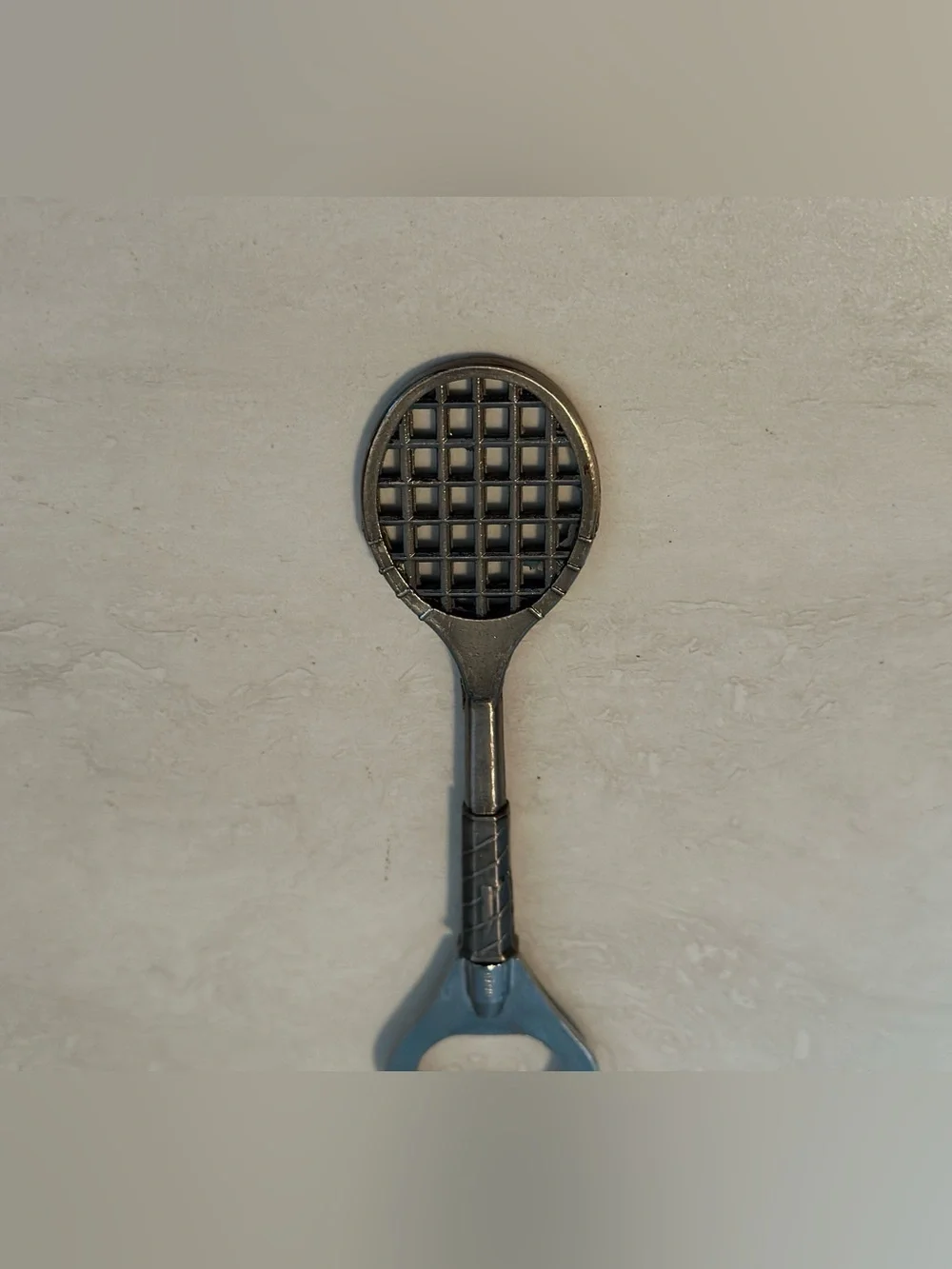 Vintage Tennis Racquet Bottle Opener Barware Beer Retro